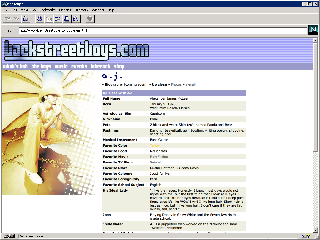Profile of AJ McLean