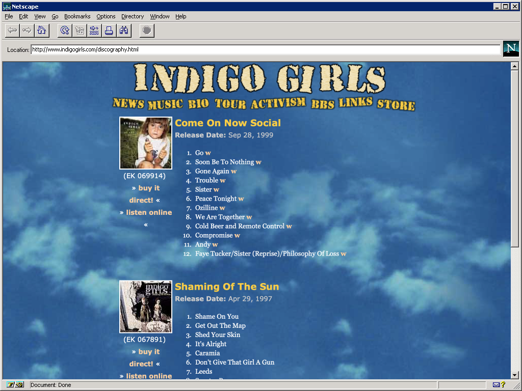 Indigo Girls discography, including the featured release 'Come On Now Social'