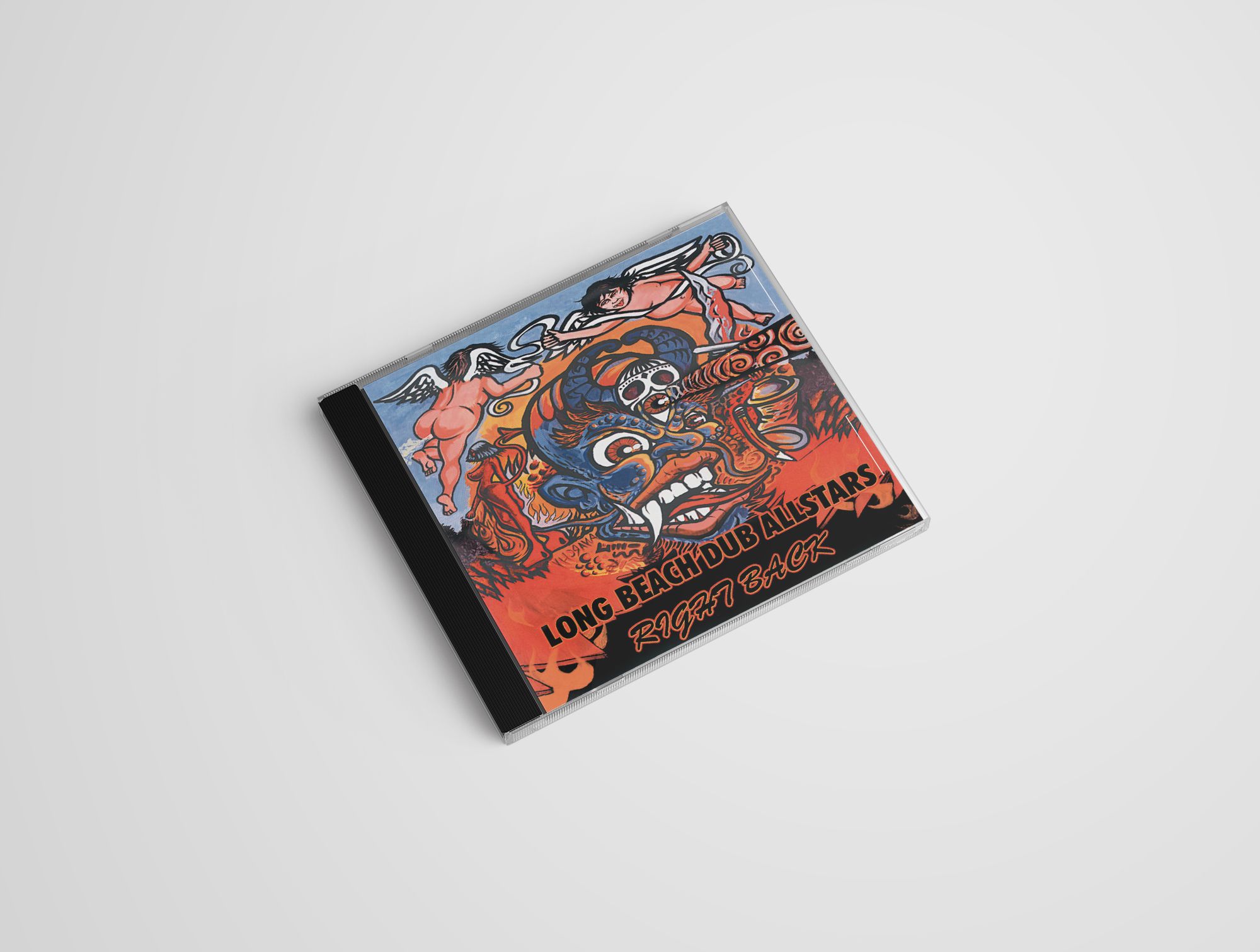 Rendering of the CD cover for Long Beach Dub Allstars' 1999 debut album, 'Right Back'