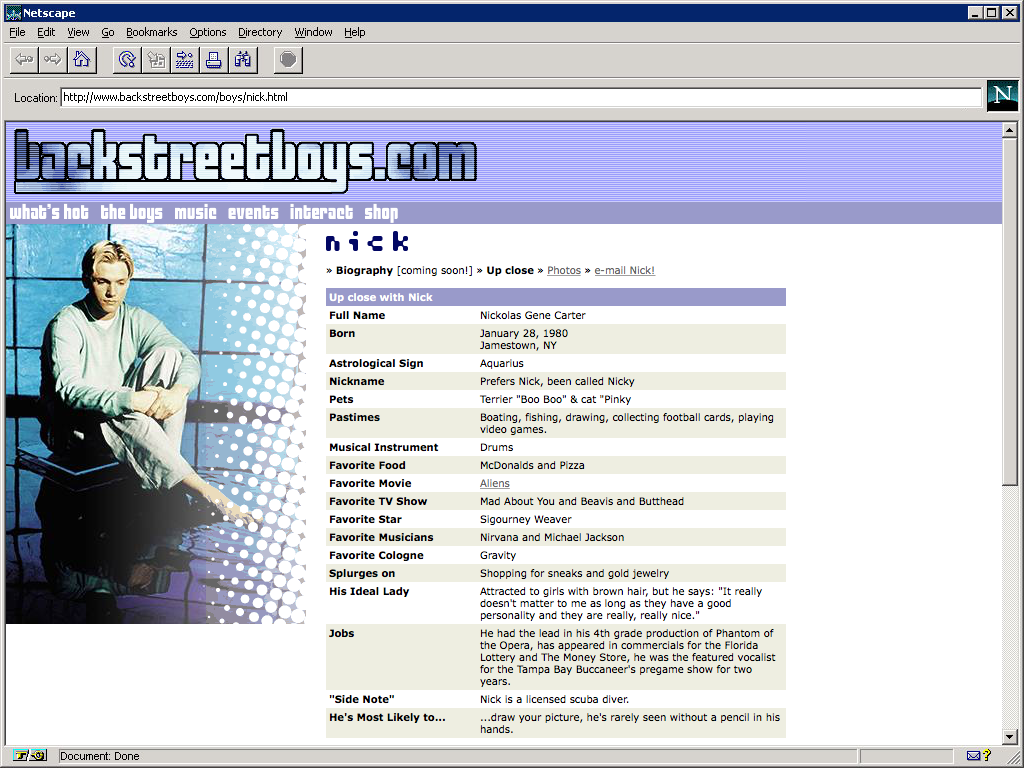 Profile of Nick Carter